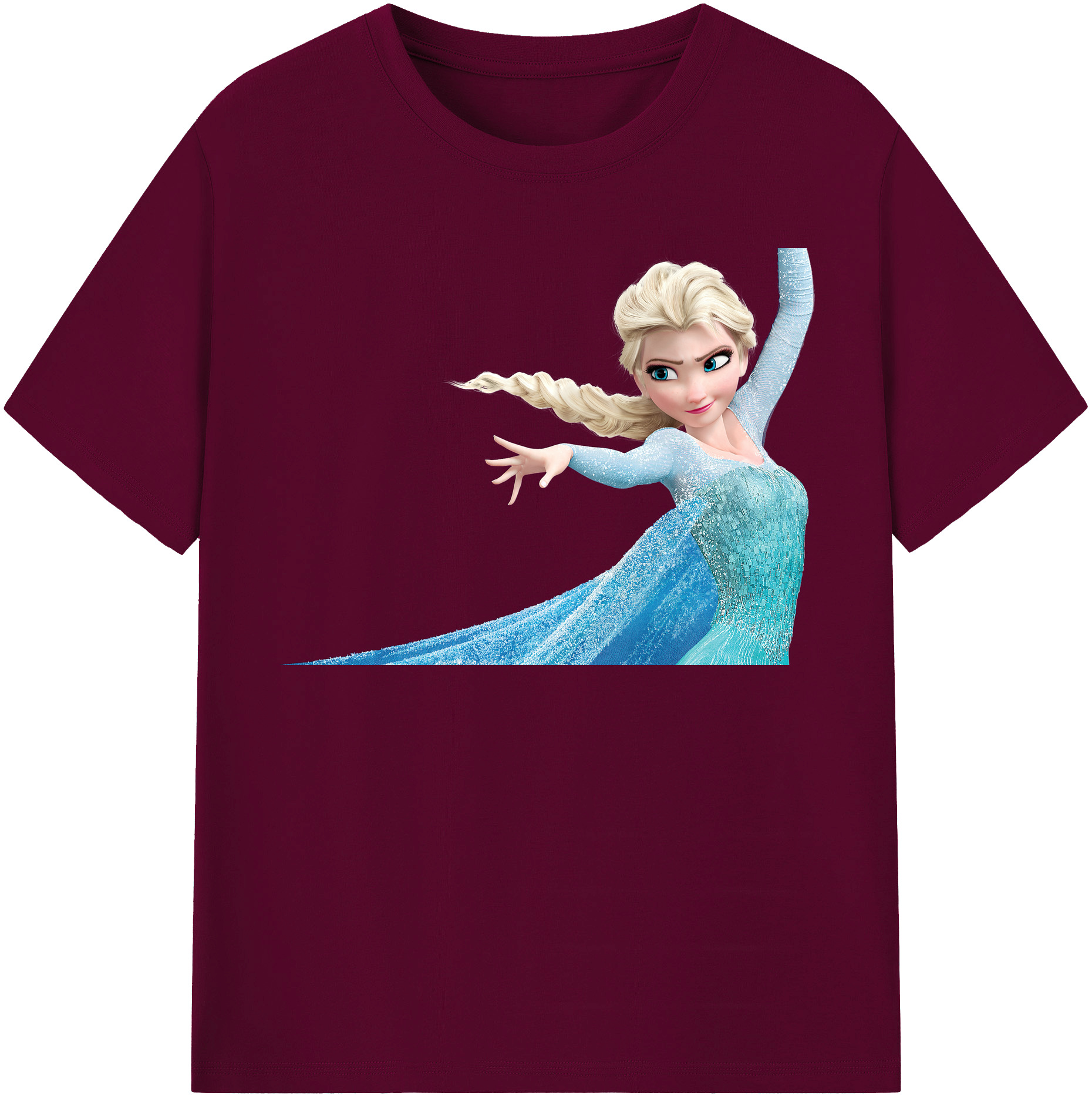 （画像用） アナと雪の女王 アンナ エルサ Frozen Anna Elsa レディースカジュアルプリントTシャツ（綿100％）